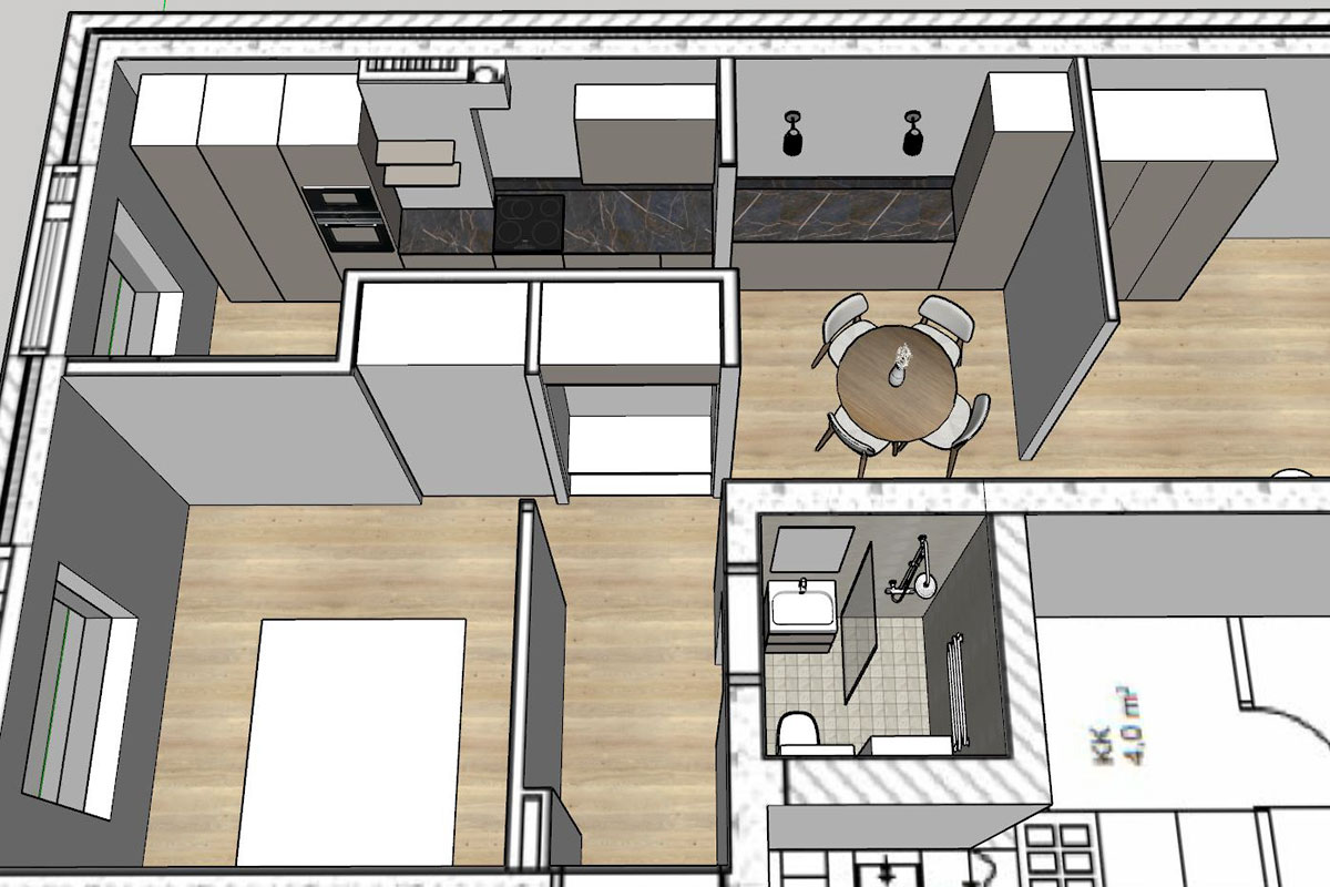 Suunnittelussa painotettiin selkeyttä, toimivuutta ja esteettisyyttä. Näkymä kertoo kokonaisuudesta jo ennen toteutusta.